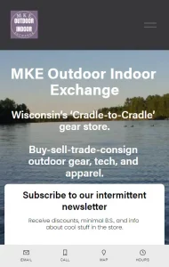 MKE Outdoor Indoor Exchange mobile site
