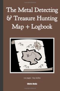 Brown The metal detecting and treasure hunting map and logbook cover